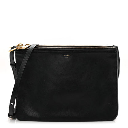 Lambskin Small Trio Crossbody Bag Black