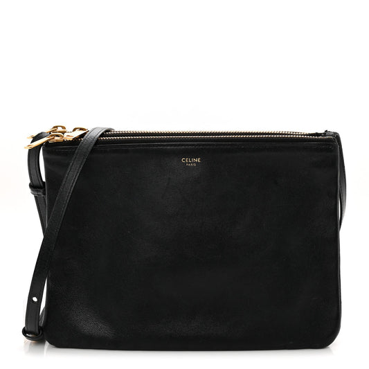 Lambskin Small Trio Crossbody Bag Black