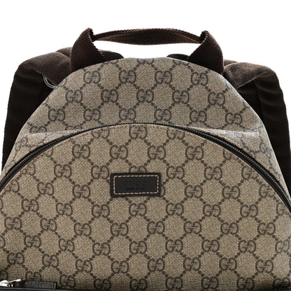 GG Supreme Monogram Margaux Calfskin Childrens Day Backpack Beige Ebony Cocoa Dark Chocolate