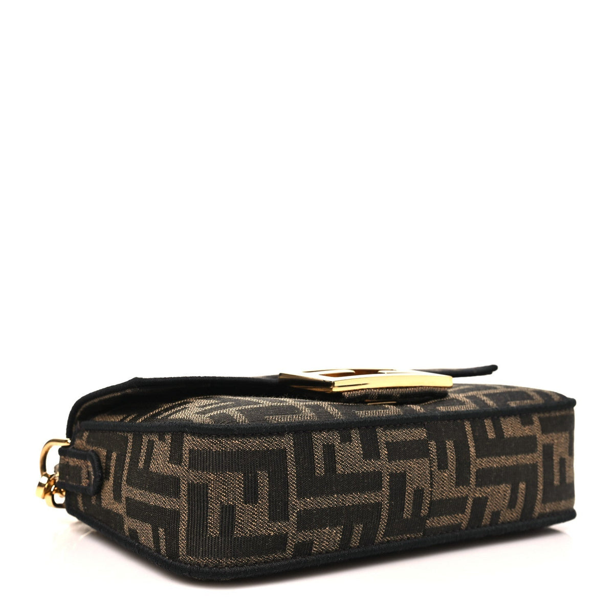 Fabric Jacquard FF 1974 Mini Baguette Tobacco Moro Black