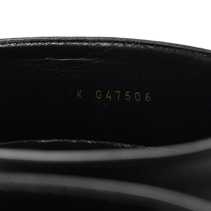 Calfskin CC Buckle High Boots 38 Black