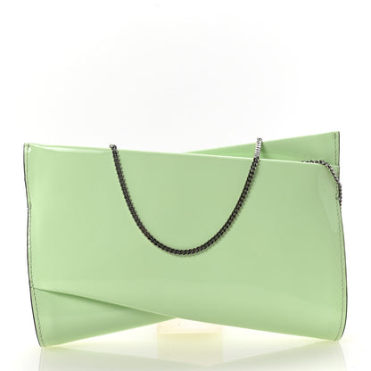 Patent Psychic Loubitwist Clutch Studio Green