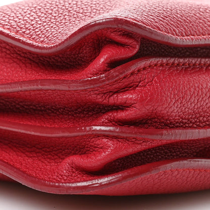 Grained Calfskin Milky Way Shoulder Bag Red