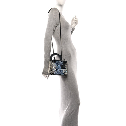 X BHARTI KHER Calfskin Painted Mini Lady Dior Black