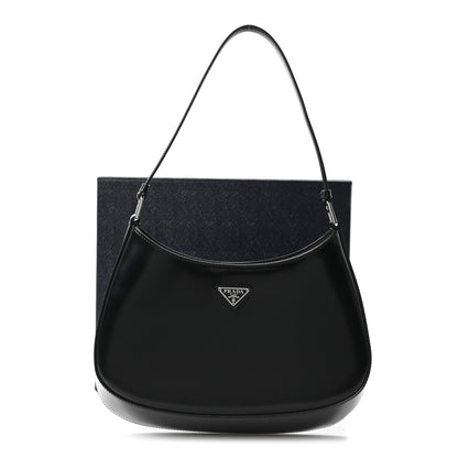 Spazzolato Cleo Shoulder Bag Black