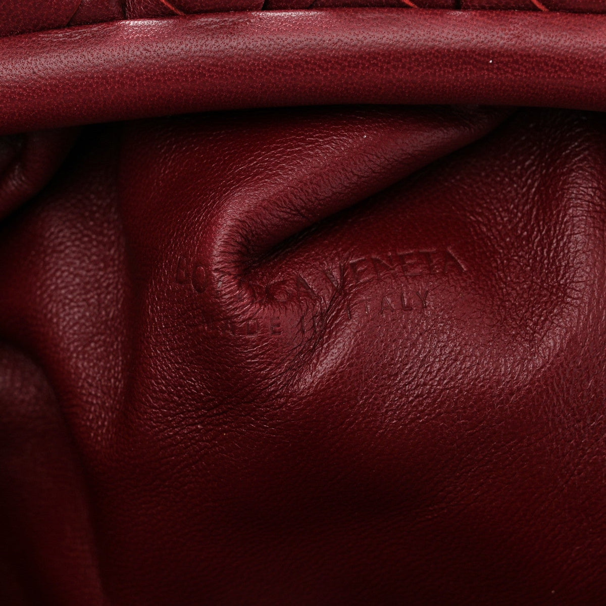 Nappa Maxi Intrecciato The Pouch Oversized Clutch Bordeaux
