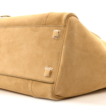Suede Calfskin Medium New Luggage Beige