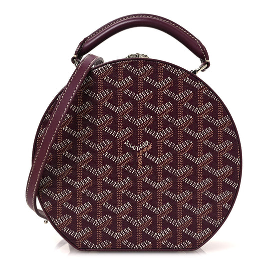 Goyardine Alto Hatbox Burgundy