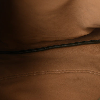 Grained Calfskin Softbit Maxi Shoulder Bag Forest Green