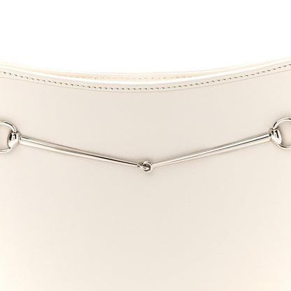 Calfskin Horsebit Slim Shoulder Bag White