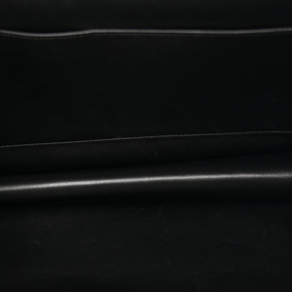 Smooth Calfskin Medium Clasp Shoulder Bag Black