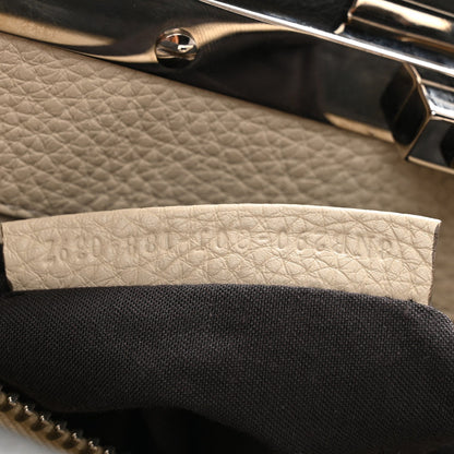 Cuoio Romano Selleria Bi-Color Medium Peekaboo Iconic Satchel Asphalt Milk
