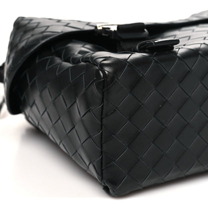 Nappa Intrecciato Postino Messenger Black