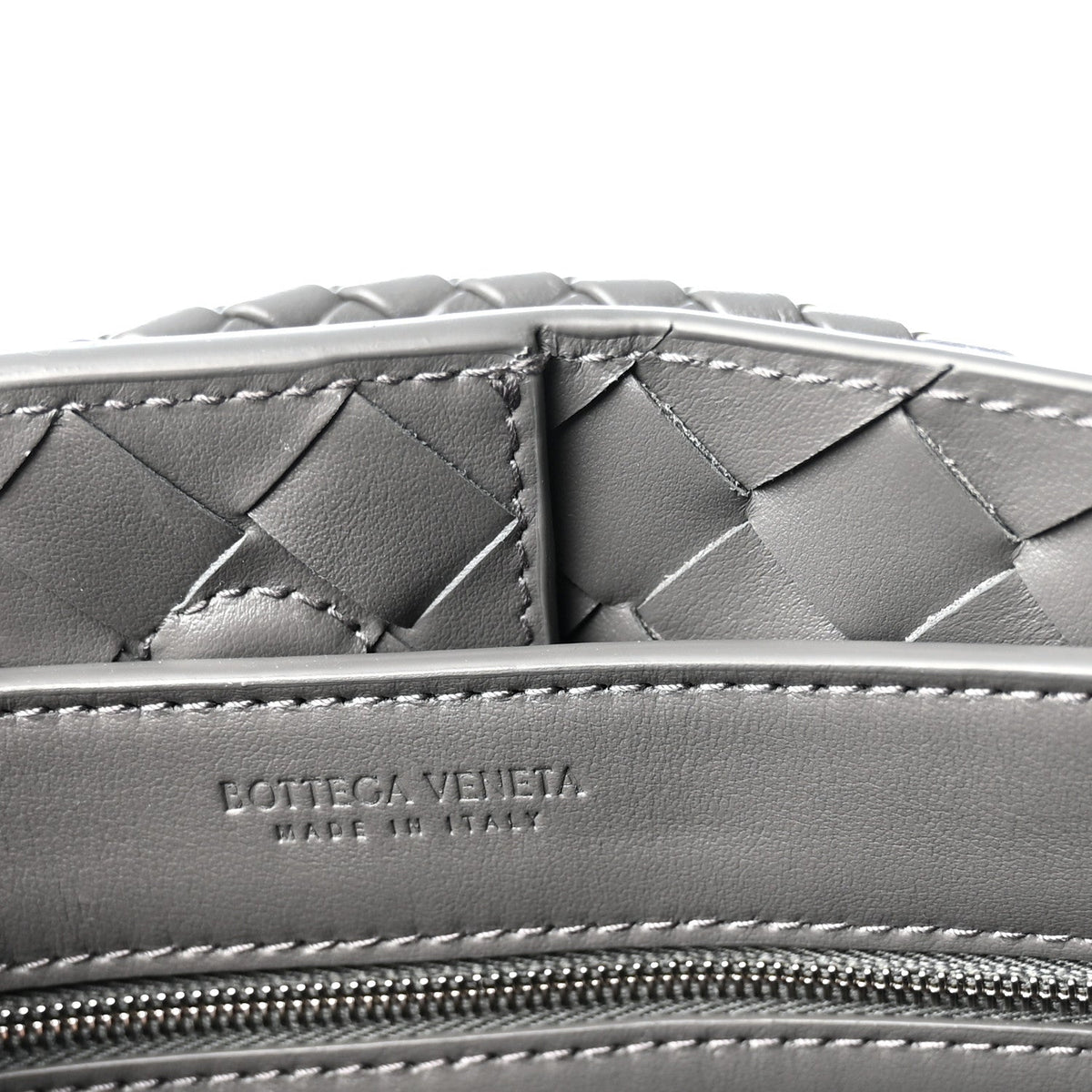 Suede Intrecciato Small Andiamo Shoulder Bag Graphite