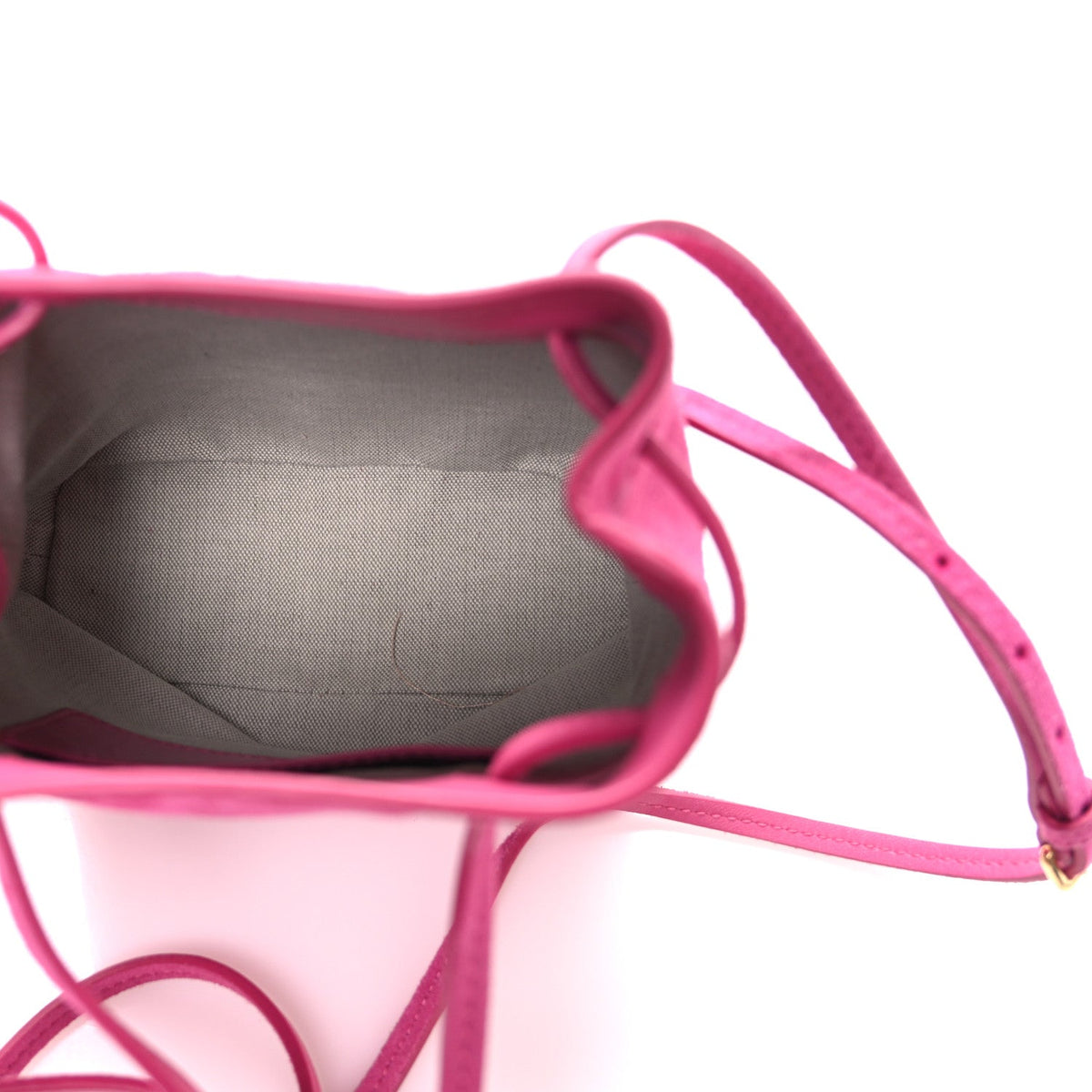 Camoscio Mini Drawstring Bag Fuxia