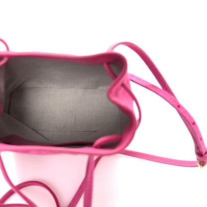 Camoscio Mini Drawstring Bag Fuxia