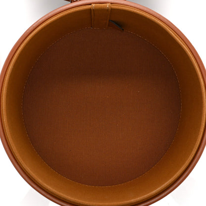 Calfskin Triomphe Canvas Medium Tambour Bag Tan