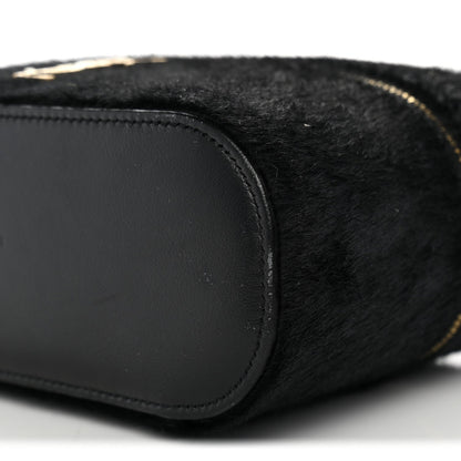 Pony Hair Mini Gaby Vanity Case Black