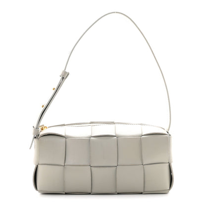 Lambskin Maxi Intrecciato Small Brick Cassette Bag Agate Grey