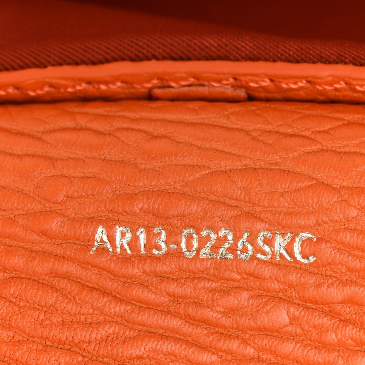 Textured Calfskin Mini Pashli Satchel Orange