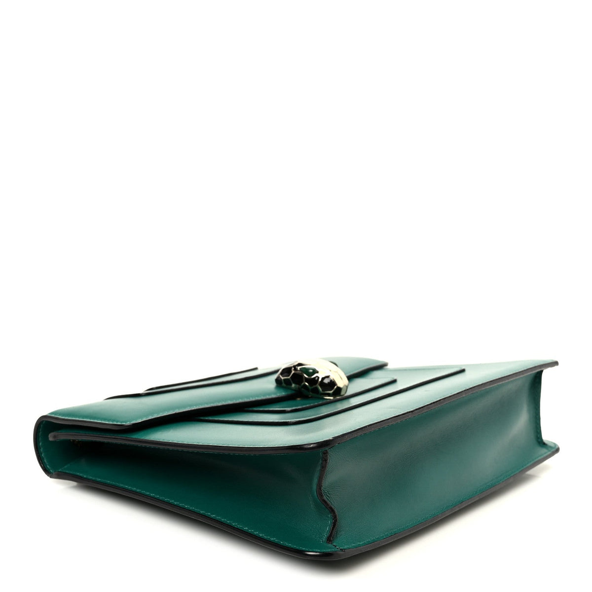 Calfskin Serpenti Forever Snake Strap Crossbody Bag Emerald Green