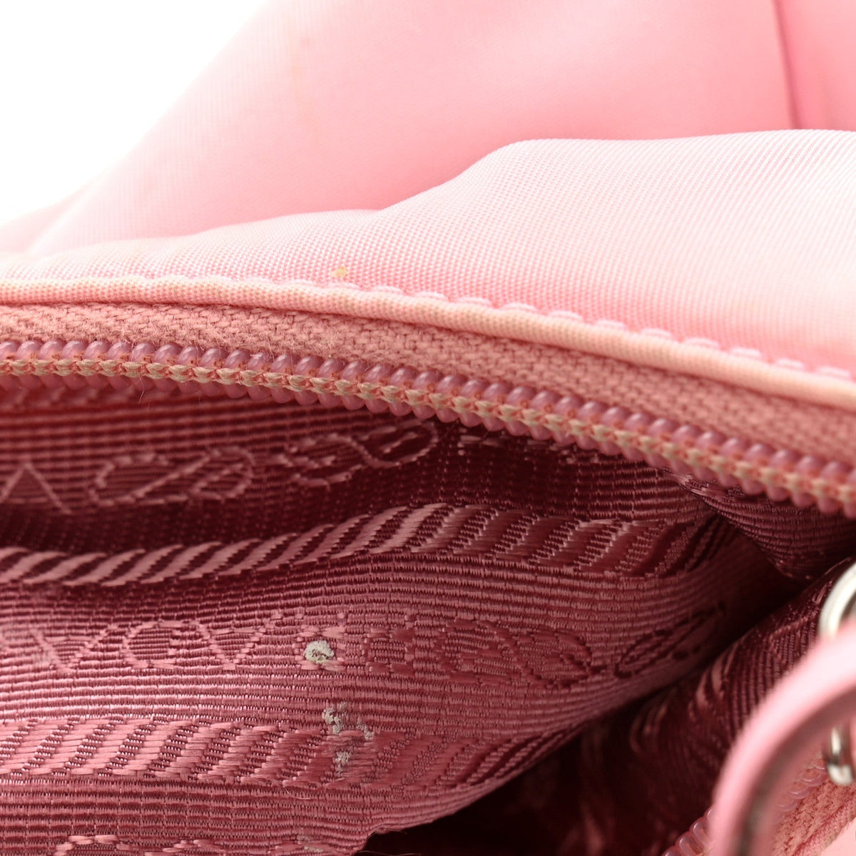 Tessuto Nylon Saffiano Mini Re-Edition 2000 Bag Rosa