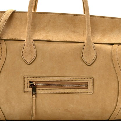 Suede Calfskin Medium New Luggage Beige