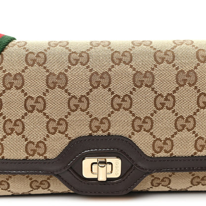 GG Monogram Small Luce Shoulder Bag Beige Ebony