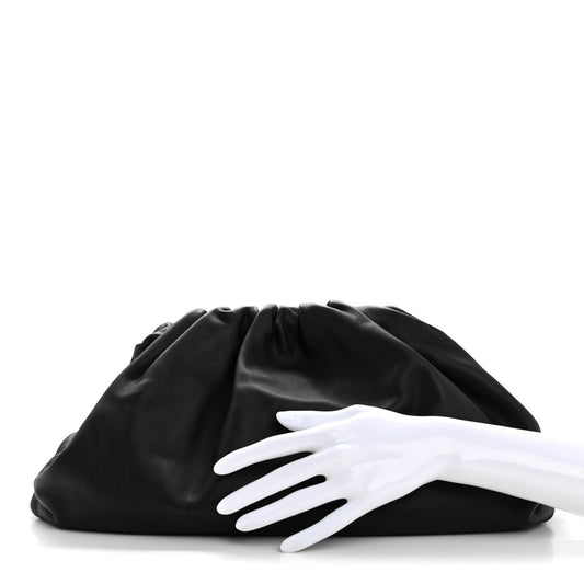 Smooth Butter Calf The Pouch Oversized Clutch Black