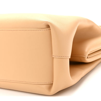 Calfskin Medium The Point Triangle Bag Almond