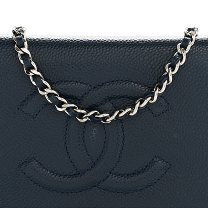 Caviar Timeless CC Wallet on Chain WOC Navy Blue