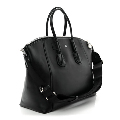 Box Calfskin Small Antigona Sport Top Handle Bag  Black
