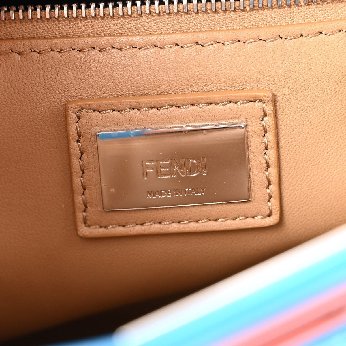 Nappa Colorblock Mini Peekaboo Iconic Satchel Blue Royal Papavero Cuoio