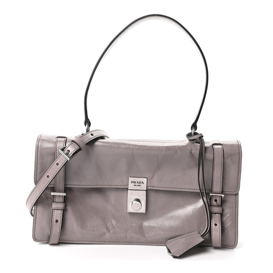 Glossy Calfskin Medium Sound Shoulder Bag Peltro