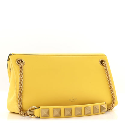 Nappa Stud Sign Shoulder Bag Bright Lemon