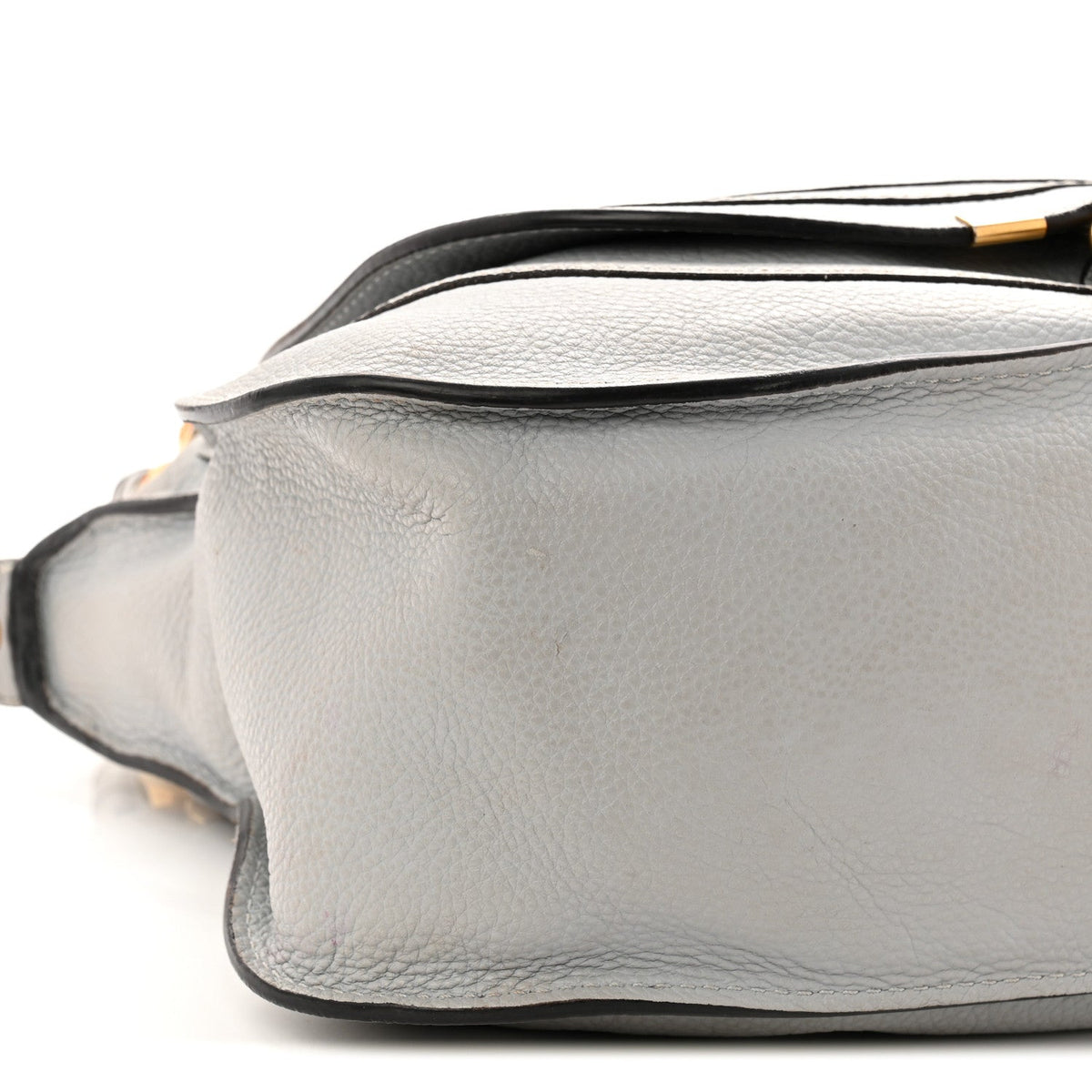 Calfskin Small Marcie Satchel Faded Blue