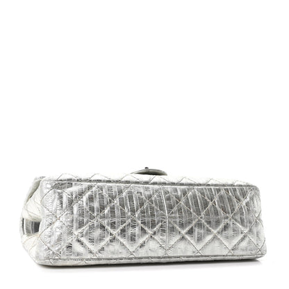 Metallic Striped Calfskin 2.55 Reissue 226 Flap Silver Silver