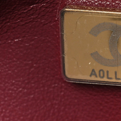 Grained Calfskin Souplissimo Maxi Flap Burgundy