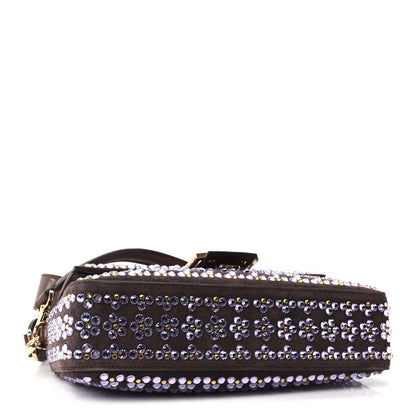 Suede Blooming Crystal Floral Baguette Mogano Anemone