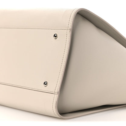Caviar Medium Studded Deauville Tote Ivory