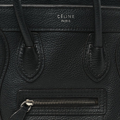 Pebbled Calfskin Nano Luggage Black