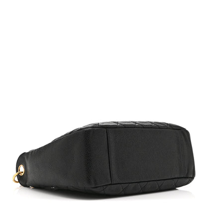 Caviar Quilted Timeless CC Shoulder Bag Black