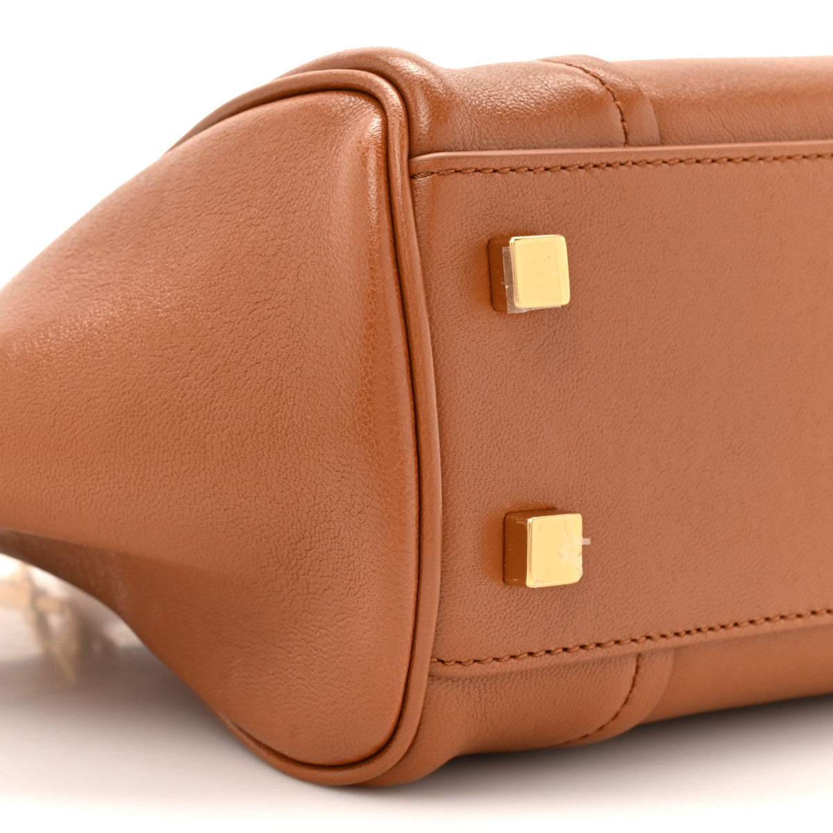 Supple Shiny Lambskin Little New Luggage Soft Tan
