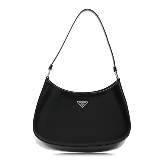 Spazzolato Cleo Shoulder Bag Black