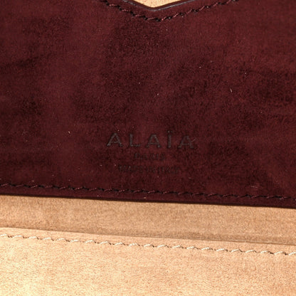 Suede Goatskin Le Teckel Clutch Rouge Grenat