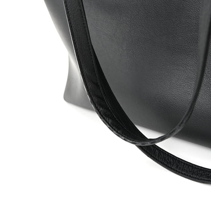 Calfskin Large Shopping Tote Black