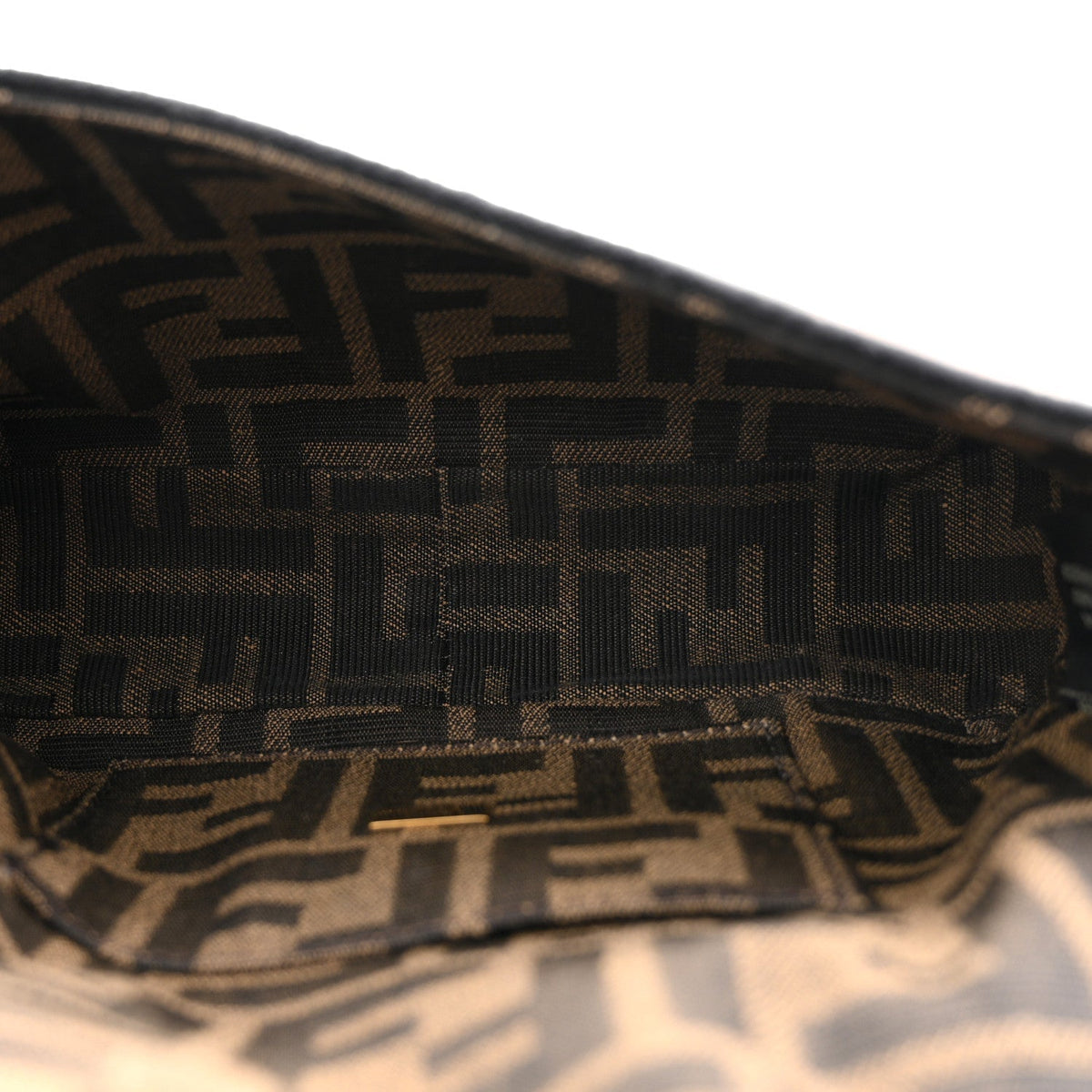 Fabric Jacquard FF 1974 Mini Baguette Tobacco Moro Black