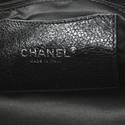 Glazed Calfskin Large On The Road Tote Black