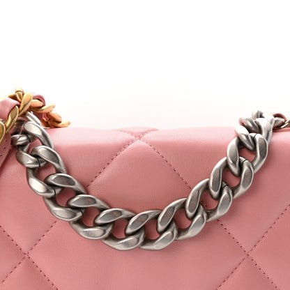 Lambskin Quilted Medium Chanel 19 Flap Light Pink