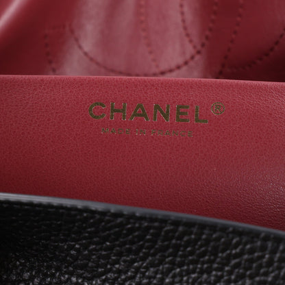 Grained Calfskin Small Souplissimo Maxi Flap Black